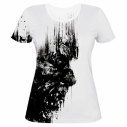 Жіноча 3D футболка Dying Light, black and white