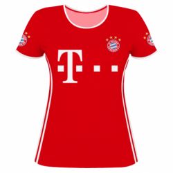 Женская футболка 3D FC Bayern. Твоя фамилия, номер (англ.) - PrintSalon