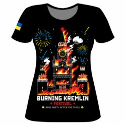 Жіноча 3D футболка Фестиваль палаючого Кремля - PrintSalon