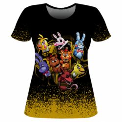 Женская футболка 3D Five Nights At Freddy"s - PrintSalon