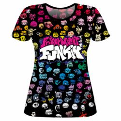 Женская футболка 3D FnF Icons - PrintSalon
