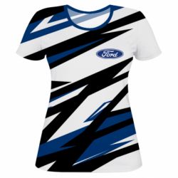 Жіноча 3D футболка Ford logo and art - PrintSalon