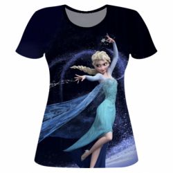 Женская футболка 3D Frozen Elsa