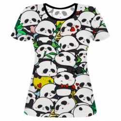 Жіноча 3D футболка Funny pandas - PrintSalon