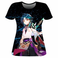 Женская футболка 3D Xiao Genshin Impact - PrintSalon