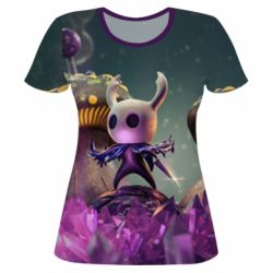 Жіноча 3D футболка Hollow Knight in the Crystal cave - PrintSalon