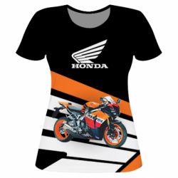Женская футболка 3D Honda Bike - PrintSalon