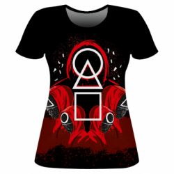 Жіноча 3D футболка Гра В Кальмара 3D - PrintSalon