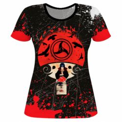 Женская футболка 3D Итачи Учиха-PrintSalon Женская футболка 3D Итачи Учиха
