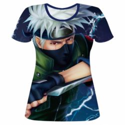 Женская футболка 3D Kakashi Hatake - PrintSalon