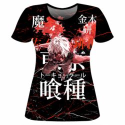 Женская футболка 3D Kaneki Ken - PrintSalon