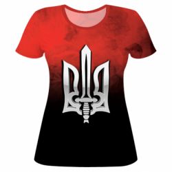 Жіноча 3D футболка Прапор правий сектор - PrintSalon