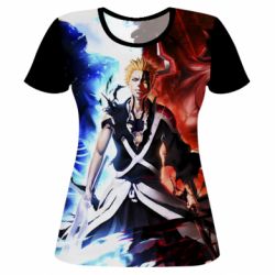 Женская футболка 3D Kurosaki Ichigo Bankai - PrintSalon