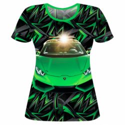 Женская футболка 3D Lamborghini Huracan