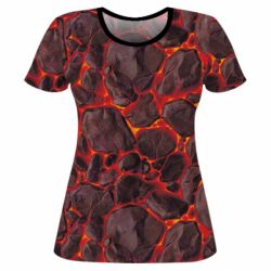 Жіноча 3D футболка Lava Golem - PrintSalon