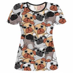 Жіноча 3D футболка Little puppies - PrintSalon