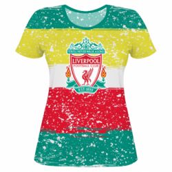 Жіноча 3D футболка Liverpool and logo colors - PrintSalon