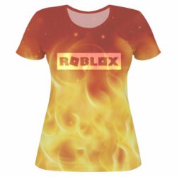 Жіноча 3D футболка Logo and fire - PrintSalon