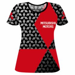 Женская футболка 3D Logo Mitsubishi Motors