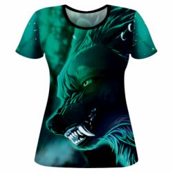 Женская футболка 3D Magic Wolf - PrintSalon