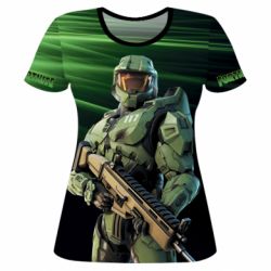 Женская футболка 3D Master Chief Fortnite