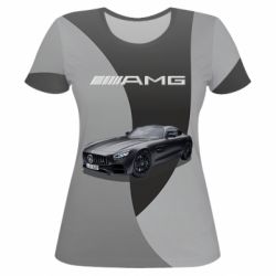 Женская футболка 3D Mercedes GT 1039