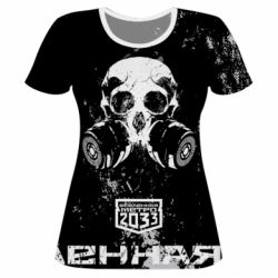 Женская футболка 3D Metro Skull