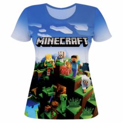 Жіноча 3D футболка Minecraft Starter - PrintSalon