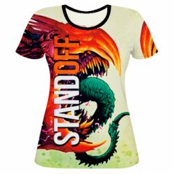 Жіноча 3D футболка Monster standoff - PrintSalon