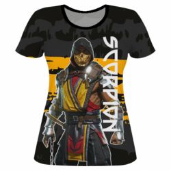 Женская футболка 3D Mortal Kombat-Scorpion - PrintSalon