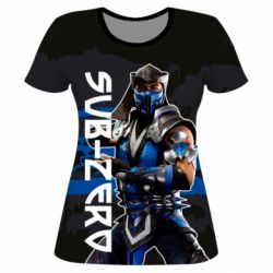 Женская футболка 3D Mortal Kombat  Sub-Zero - PrintSalon