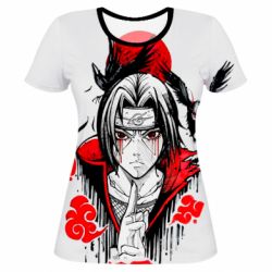 Женская футболка 3D Naruto Itachi Uchiha Art - PrintSalon
