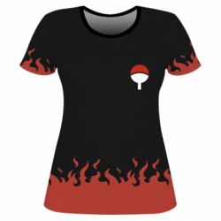 Женская футболка 3D Naruto Sasuke Uchiha Sharingan - PrintSalon