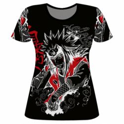 Жіноча 3D футболка Negative Jiraiya - PrintSalon