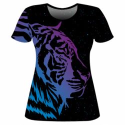 Жіноча 3D футболка Neon Tiger - PrintSalon