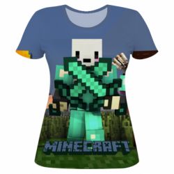 Женская футболка 3D Novaskin Minecraft - PrintSalon