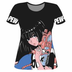 Женская футболка 3D Pew-Pew - PrintSalon