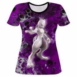 Женская футболка 3D Powerful Mewtwo - PrintSalon