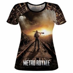 Женская футболка 3D Pubg Metro Royale - PrintSalon