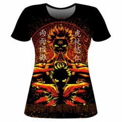 Жіноча 3D футболка Рьомен Сукуна І Ітадорі Юджі - PrintSalon