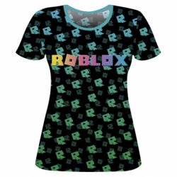 Женская футболка 3D Roblox And Logo 3D - PrintSalon