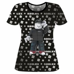 Жіноча 3D футболка Roblox And Metal Logo - PrintSalon