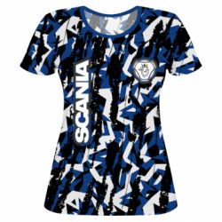 Жіноча 3D футболка Scania logo and grunge - PrintSalon
