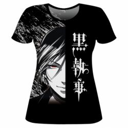 Жіноча 3D футболка Себастьян Темний Дворецький - PrintSalon