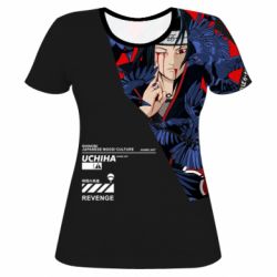 Женская футболка 3D shattered Itachi art-PrintSalon Женская футболка 3D shattered Itachi art