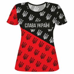 Жіноча 3D футболка Слава Україні, смерть ворогам! - PrintSalon