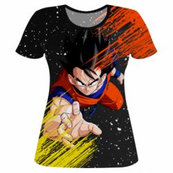 Женская футболка 3D Son Goku - PrintSalon