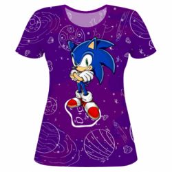 Жіноча 3D футболка Sonic and space - PrintSalon