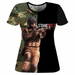 Женская футболка 3D Standoff 2 Camouflage - PrintSalon