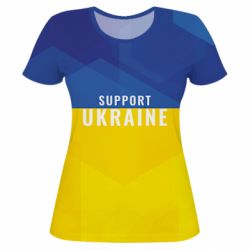 Жіноча 3D футболка Support Ukraine - PrintSalon